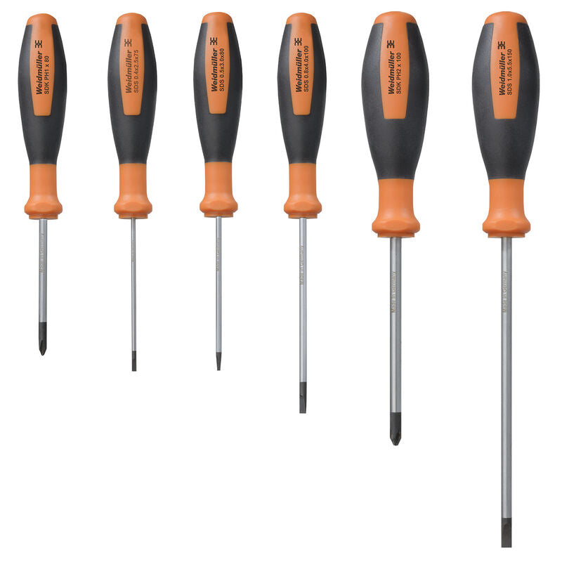 WEIDMULLER JUEGO DE 6 DESARMADORES S/AISL SD SET S2.5-5.5/PH1/2