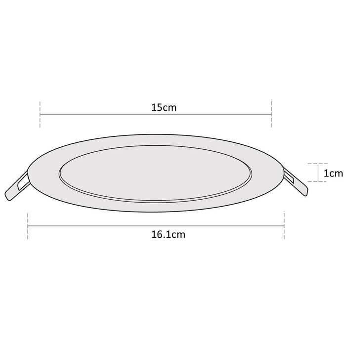 ESTEVEZ FLAT ECO 6 PG 12W LED LUZ CALIDA  DOWNLIGHT BLANCO