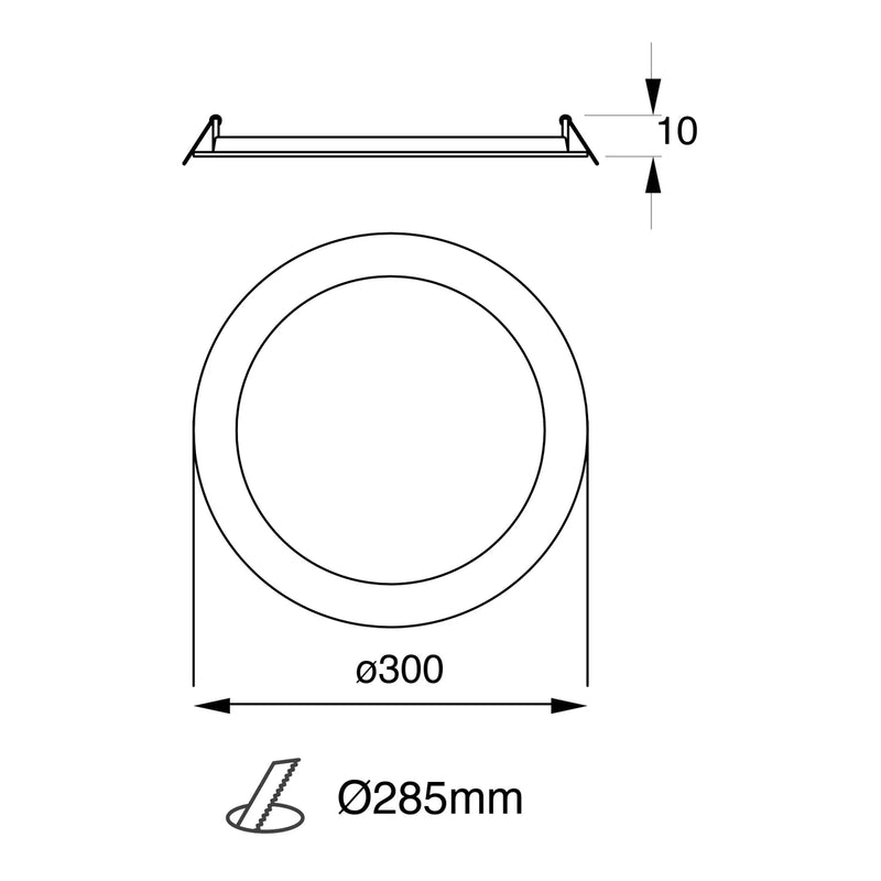 ESTEVEZ FLAT ECO 12 PG 24W LED LUZ FRIA DOWNLIGHT BLANCO