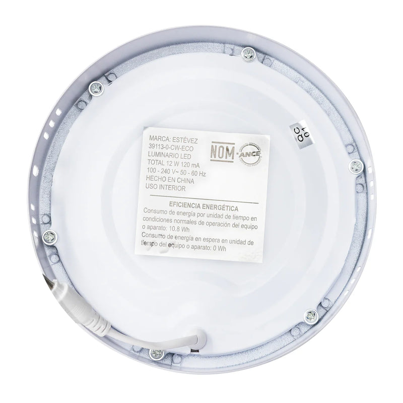 ESTEVEZ DRUM ECO 6 PG 12W LED LUZ FRIA CEILING LIGHT BLANCO