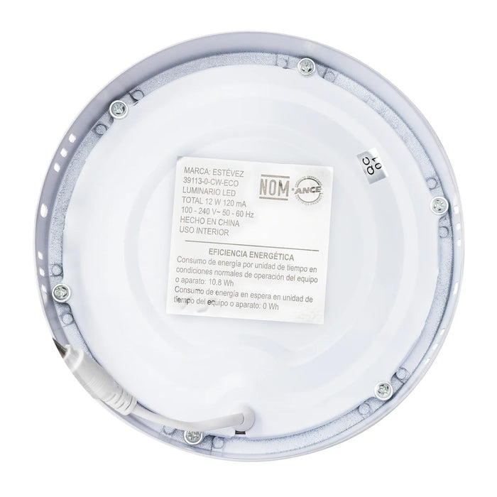 ESTEVEZ DRUM ECO 6 PG 12W LED LUZ CALIDA CEILING LIGHT BLANCO