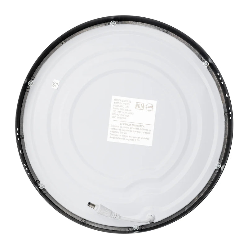 ESTEVEZ DRUM ECO 12 PG 24W LED LUZ CALIDA CEILING LIGHT NEGRO