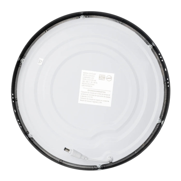 ESTEVEZ DRUM ECO 12 PG 24W LED LUZ CALIDA CEILING LIGHT NEGRO