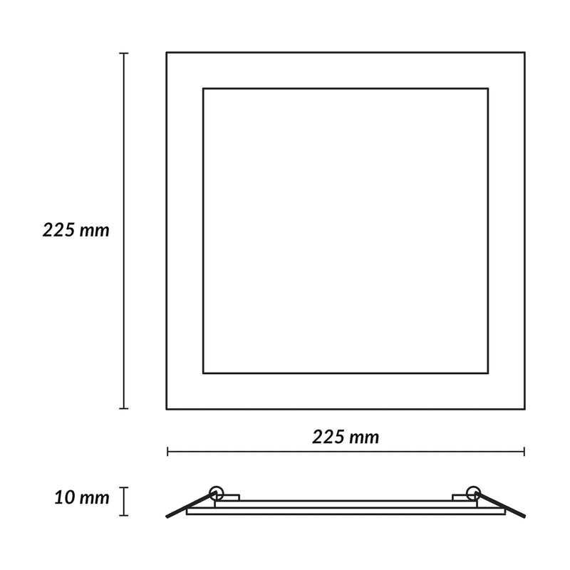 ESTEVEZ FLAT SQUARE ECO 18W LED LUZ FRIA DOWNLIGHT BLANCO