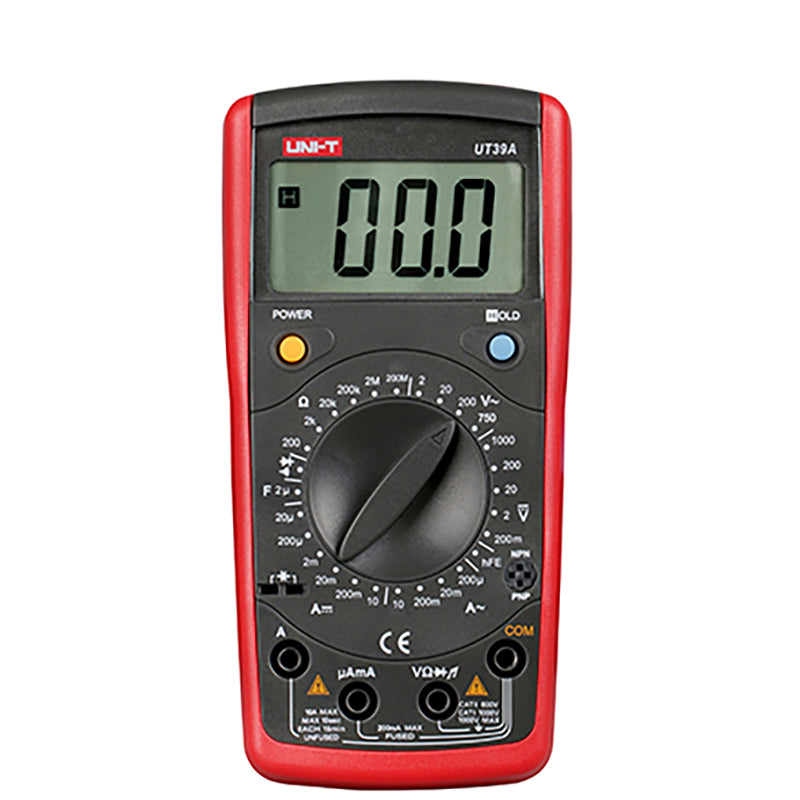 UNI-T MULTIMETRO DIGITAL 1000VDC 750VCA 10A DC/AC CATII 1000V/