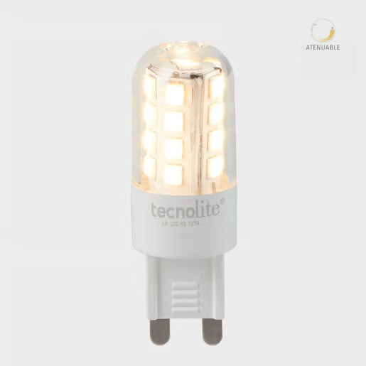 TECNOLITE FOCO CACAHUATE 3W ATENUABLE 3000K G9 127V
