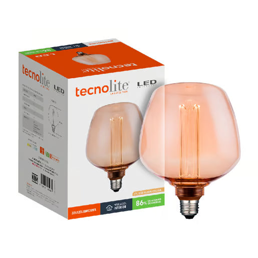 TECNOLITE LAMPARA LED 3.5W 127V 2000K E27 120LM LUZ AMBAR