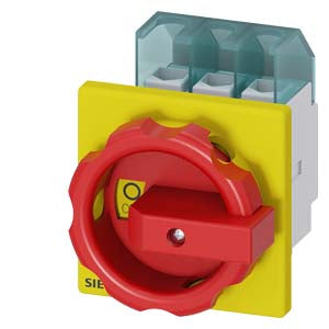 SIEMENS INTERRUPTOR ROTATIVO 3P 32A ROJO/AMARILLO FIJ FRONTAL