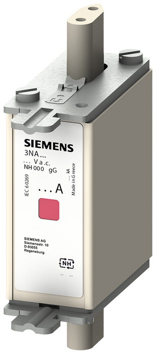 SIEMENS FUSIBLE NH000 50A gG 500VAC 250VDC C/INDIC