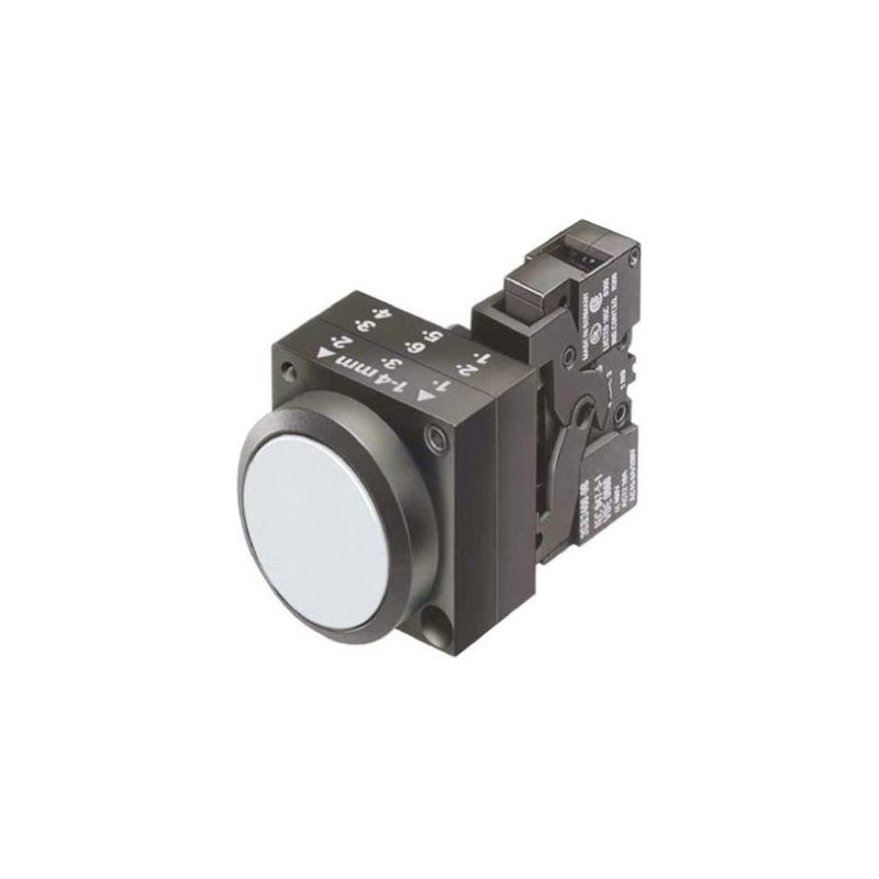 SIEMENS 3SB3 BOTON BLANCO PULS. ILUM. 120VCC-CA 1NA+1NC