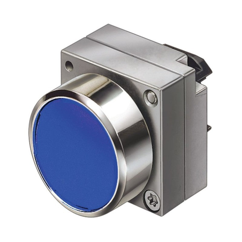 SIEMENS 3SB3 CABEZA P-PULSADOR ILUM. REDONDO METAL AZUL