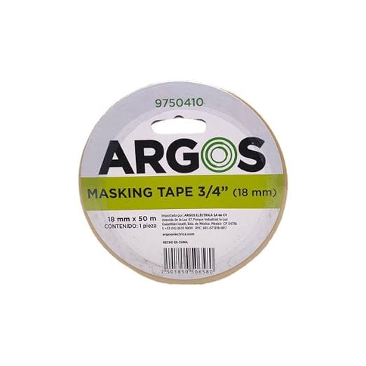 ARGOS CINTA MASKING TAPE 3/4" 18MM X 50M