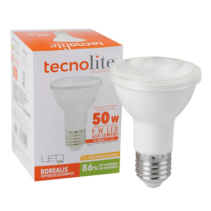 TECNOLITE LAMP LED PARES 9W 100-240V 3000K E27 6500LM