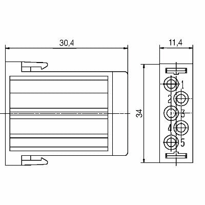 WEIDMULLER CONECTOR HDC CM 5 FC