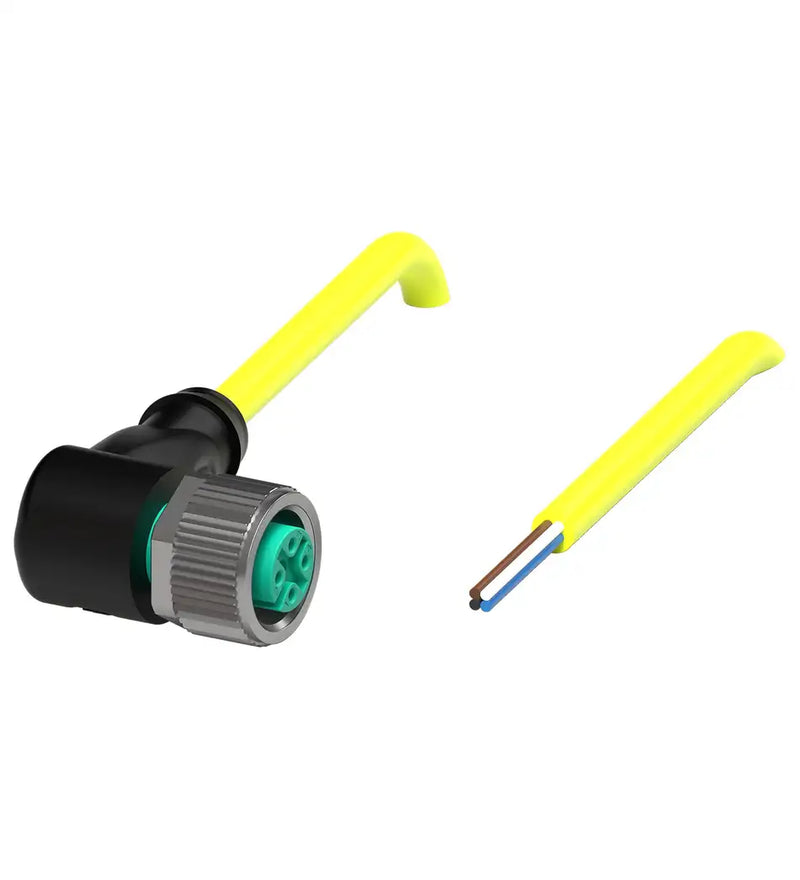 PEPPERL CABLE M12 5P HEMBRA CODO 5MTS 4HILOS PVC V1-W-YE5M-PVC-U