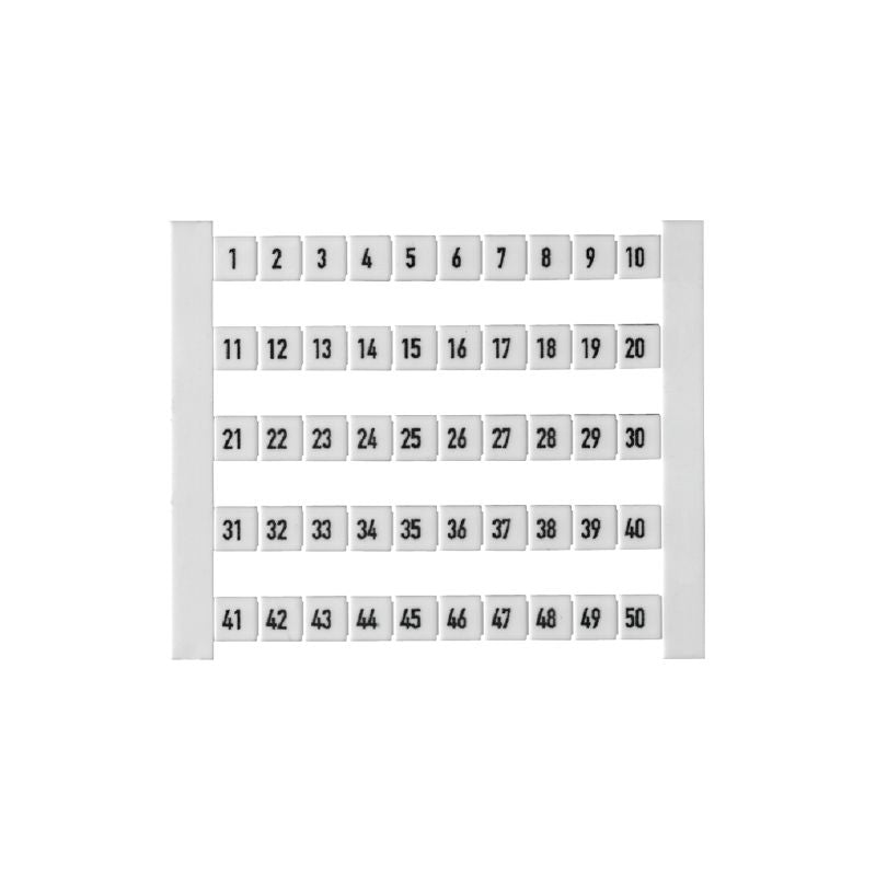 WEIDMULLER PLANILLA ETIQUETAS DEK 5 1-50 VERTICAL 1 PLANILLA 50 E