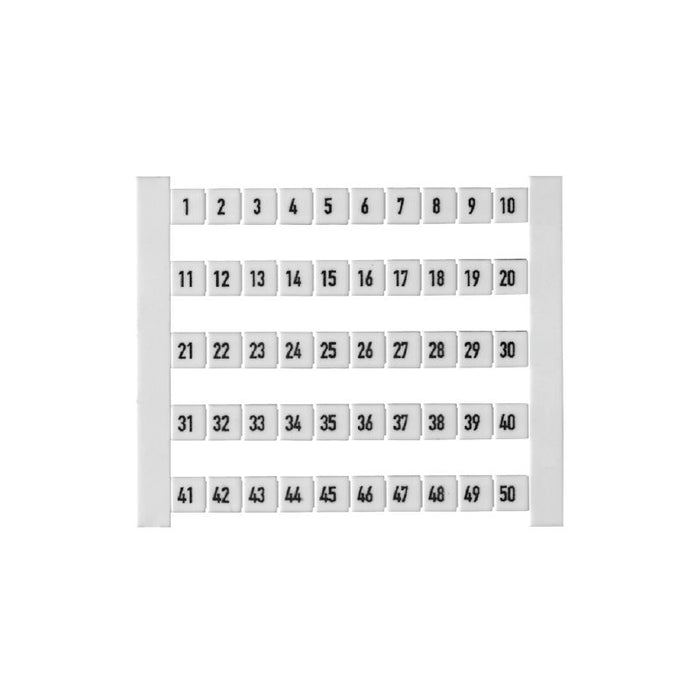 WEIDMULLER PLANILLA ETIQUETAS DEK 5 1-50 VERTICAL 1 PLANILLA 50 E
