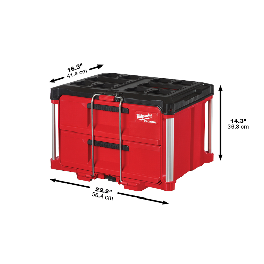MILWAUKEE CAJA DE HERRAMIENTAS PACKOUT 2 CAJONES