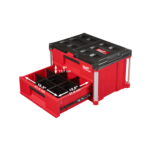 MILWAUKEE CAJA DE HERRAMIENTAS PACKOUT 2 CAJONES