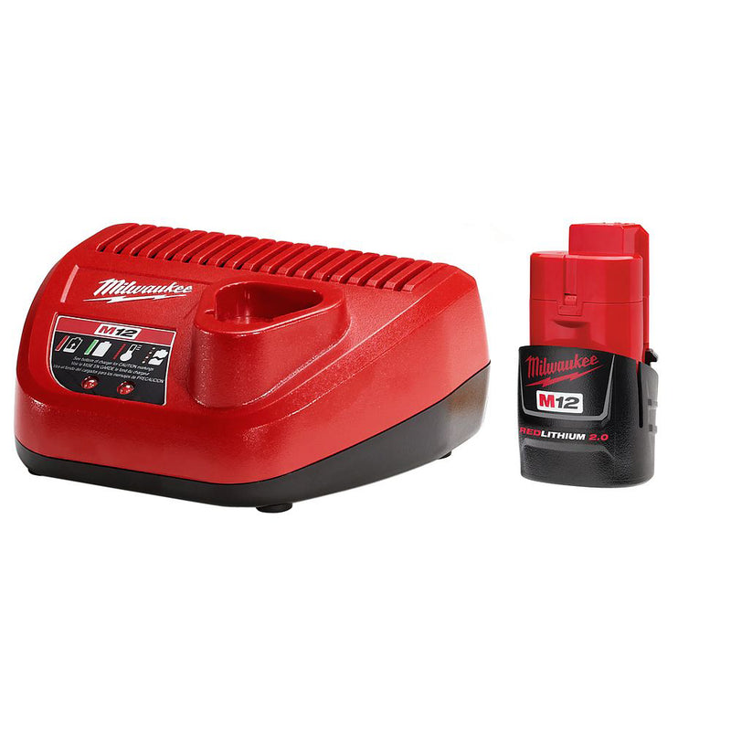 MILWAUKEE BATERIA COMPACTA REDLITHIUMT 2.0 Y CARGADOR M12T