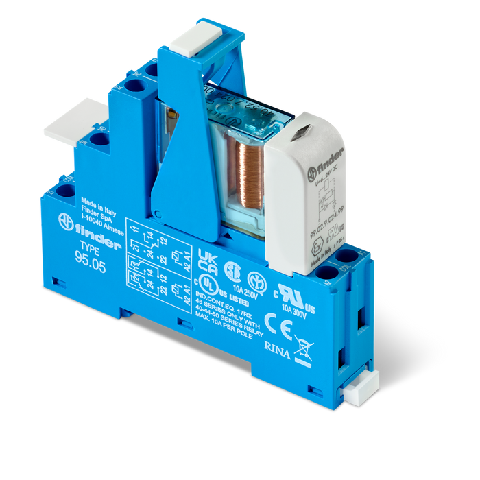 FINDER INT. MODULAR CON RELÉ (24VDC) 2CC 8A