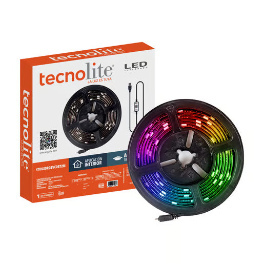 TECNOLITE INTERIOR TIRA LED 4W 5VCD RGB