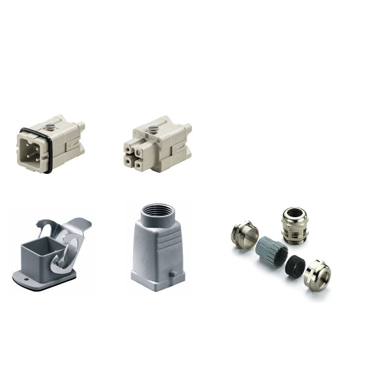 WEIDMULLER TOMACORRIENTE 3 POLOS 1 GANCHO HDC-KIT-HA 03.300