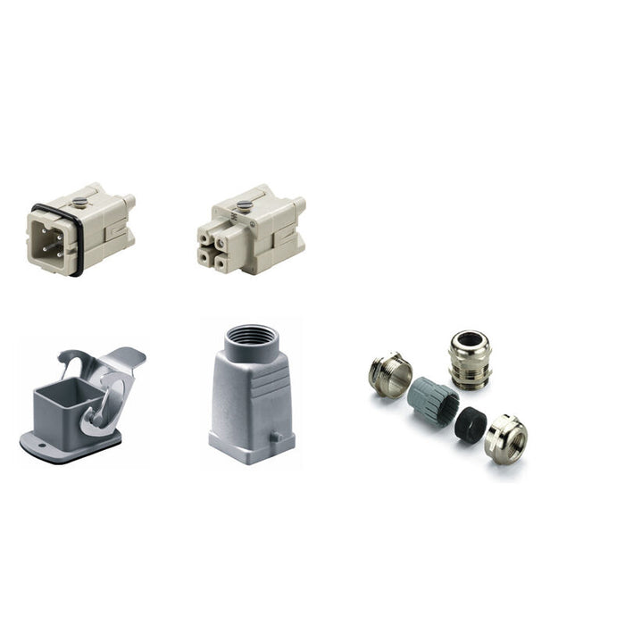 WEIDMULLER TOMACORRIENTE 3 POLOS 1 GANCHO HDC-KIT-HA 03.300