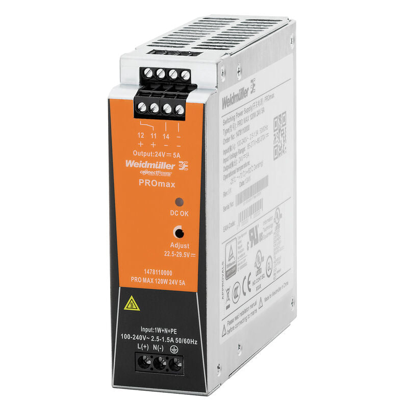 WEIDMULLER FUENTE PRO MAX 1F 100-240VAC SAL 24VDC 5A