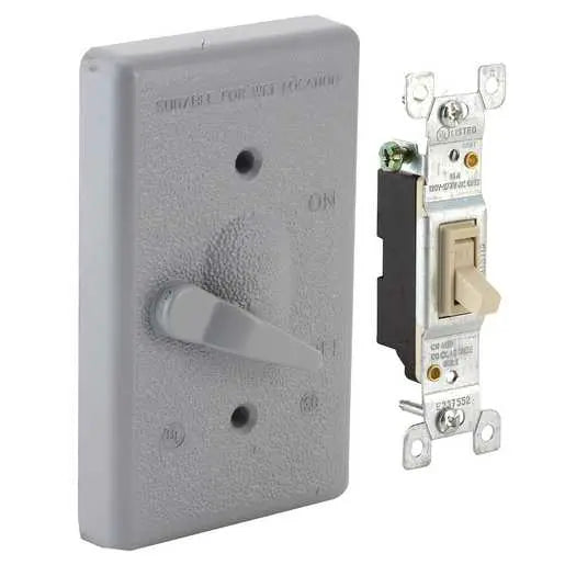 HUBBELL TAPA ALUM APA VERTICAL P/1 TOGGLE 