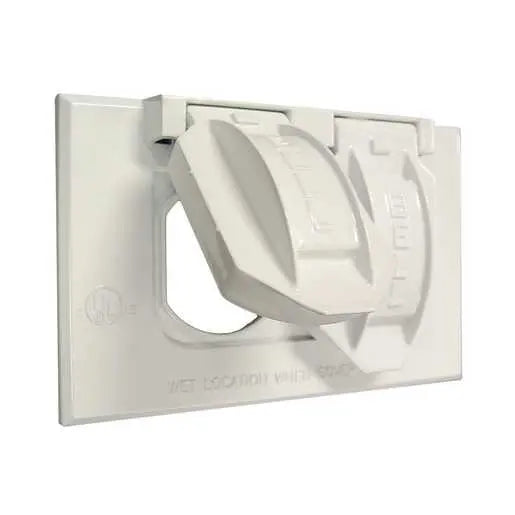 HUBBELL WP CVR 1G HORZ DEVMT (1)DPLX WHT
