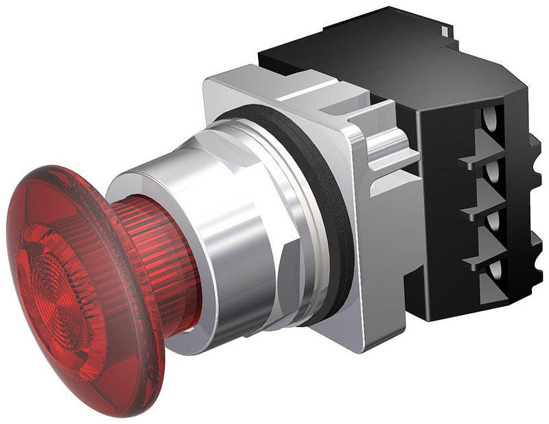 "SIEMENS PUSHBUTTON MTD RED 1 3-4"" MTLILL 2POS"