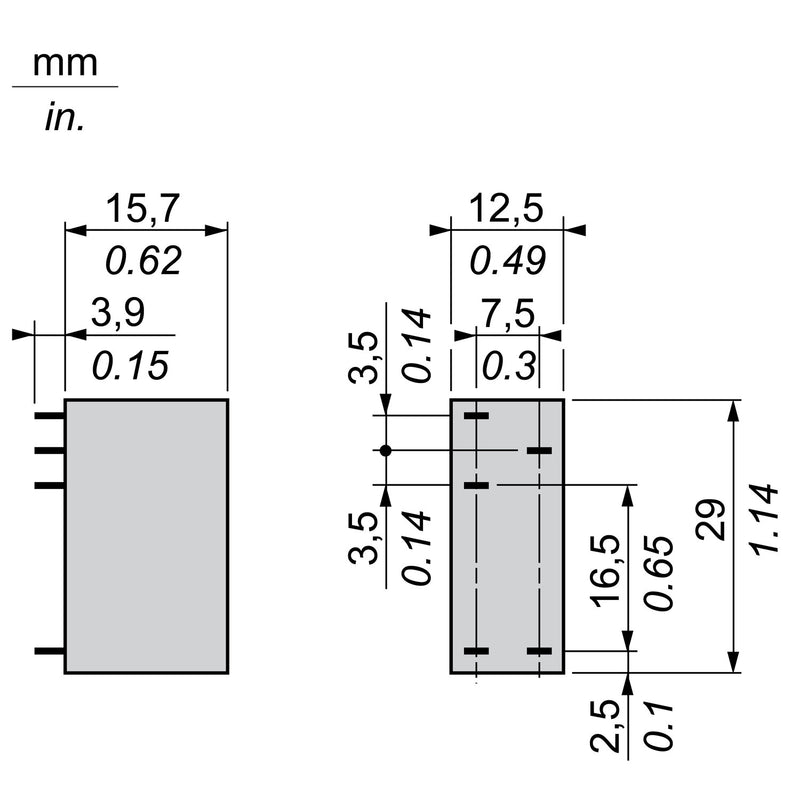 TELEMEC RELE INTERFACE 12AMP 1NANC L