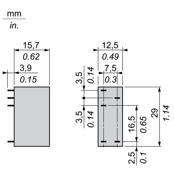 TELEMEC RELE INTERFACE 12AMP 1NANC L