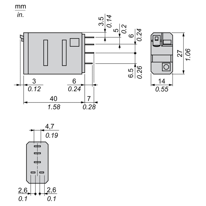 TELEMEC POWER RELAY 1 CO WITH LED 24 VDC