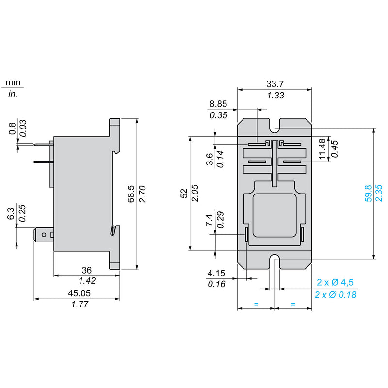 TELEMEC POWER RELAY 2 NO 230 V AC
