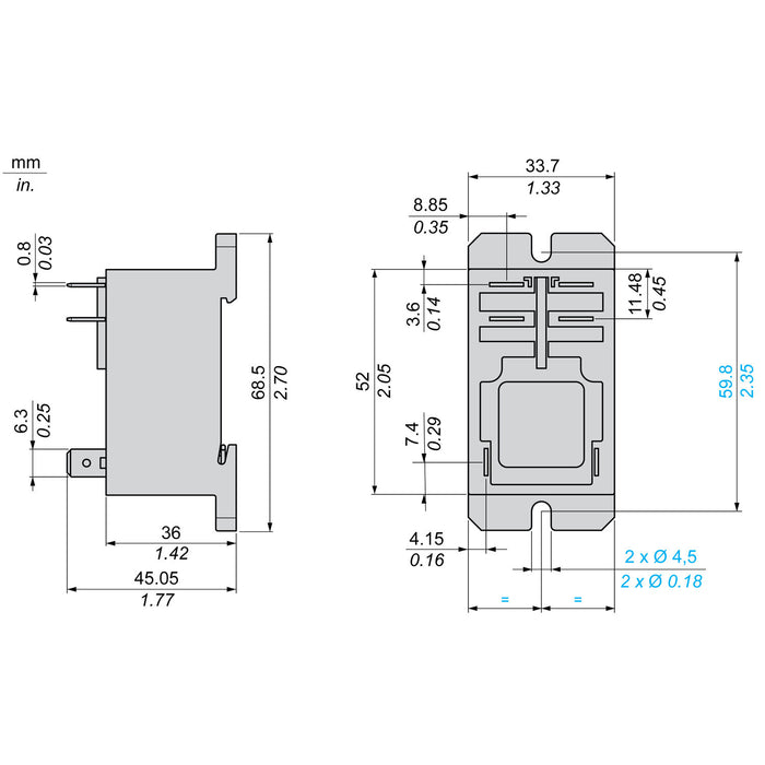 TELEMEC POWER RELAY 2 NO 230 V AC