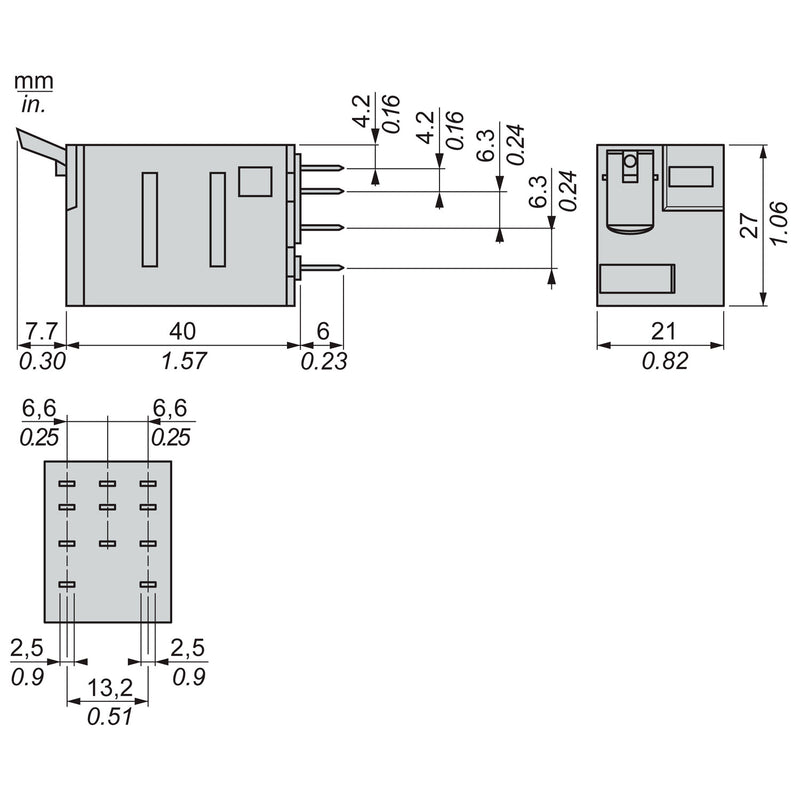 TELEMEC MINIATURE RELAY 3 CO 120 V AC