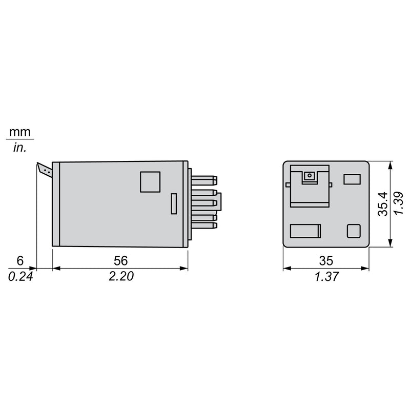 TELEMEC RELE UNIVERSAL 3 CO 24VDC 10A CON LED