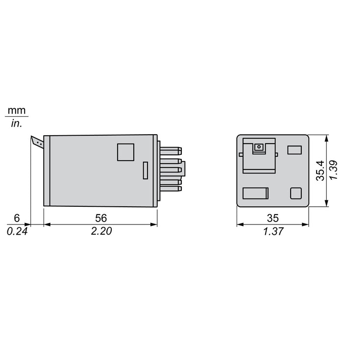 TELEMEC RELE UNIVERSAL 3 CO 24VDC 10A CON LED