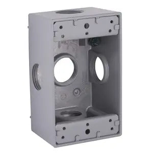HUBBELL CAJA FS TIPO ""X"" 1G 5 SALIDAS 3/4P GRIS"