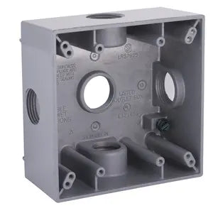 HUBBELL CAJA ALUM DOB 4 1/2X4 9/16