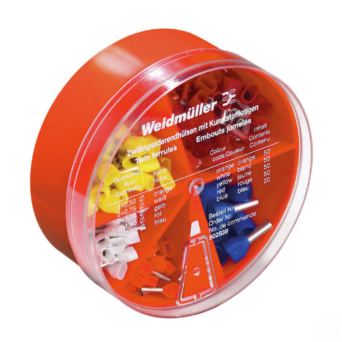 WEIDMULLER CAJA CON PUNTAS TERMINALES FERRULE BOX TWIN 20-14 WEI