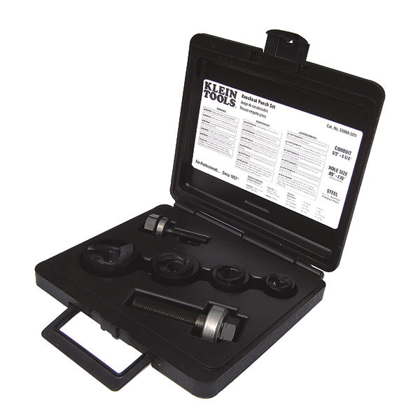 KLEINTOOLS SACABOCADOS JUEGO DE 4 PZ DE 1/2" A 1 1/4"