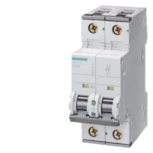 SIEMENS INT TERMOMAG P/RIEL 2P 6A D 15kA 440VAC 72VDC