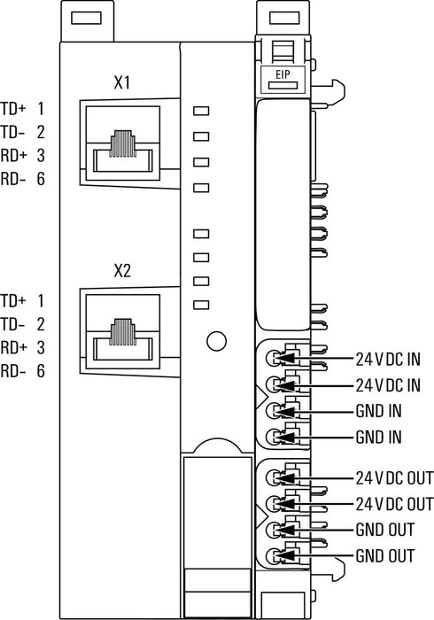 WEIDMULLER UR20-FBC-EIP REMOTE I/O FIELDBUS COUPLER