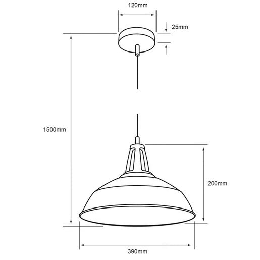 TECNOLITE AGORA INTERIOR SUSPENDIDO 100-240VAC E27 S/LAMP