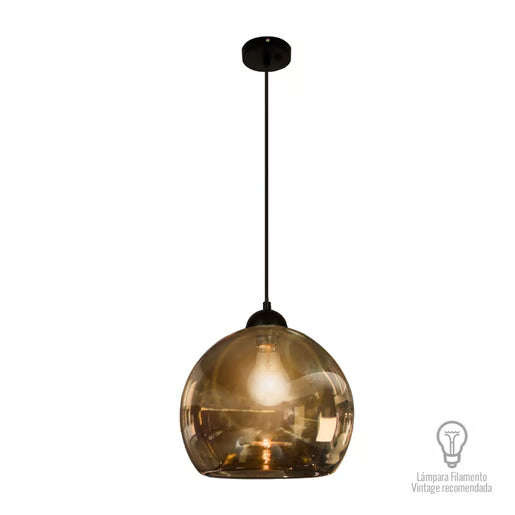 TECNOLITE COLGANTE ATENEA AM/GRIS E27 28X37