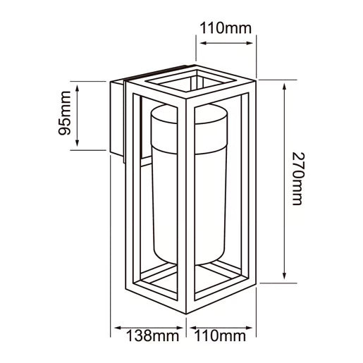 TECNOLITE ARB VEGA II E27 IP44 NEGRO