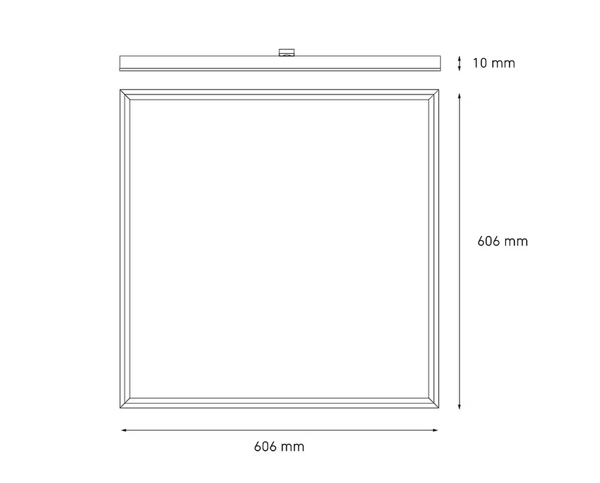 MAGG CUBIC LED ACRILICO 31W 100-305V AFP 60X60 cm 40K BC V3